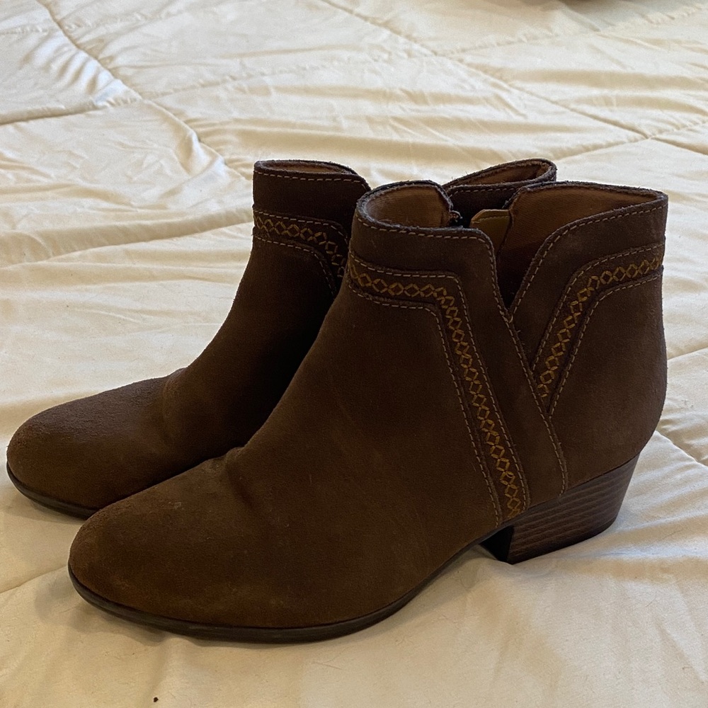 Clark’s Brown Suede Ankle Boots